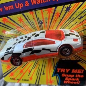 Matchbox Sparkers Black & White Race Car Vintage 🆕